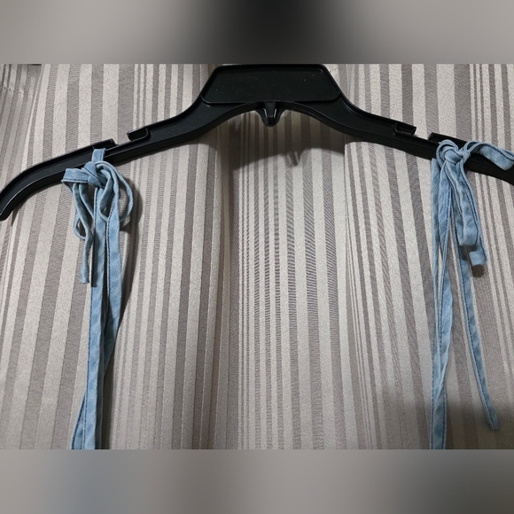 Light Blue Wide Leg Jumpsuit - Picture 6 of 8